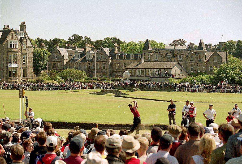 Tiger Woods during The Open at St Andrews in 2000
